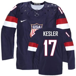 Olympic Hockey Ryan Kesler Authentic Herren Navy Blau – Team USA #17 Auswärts 2014